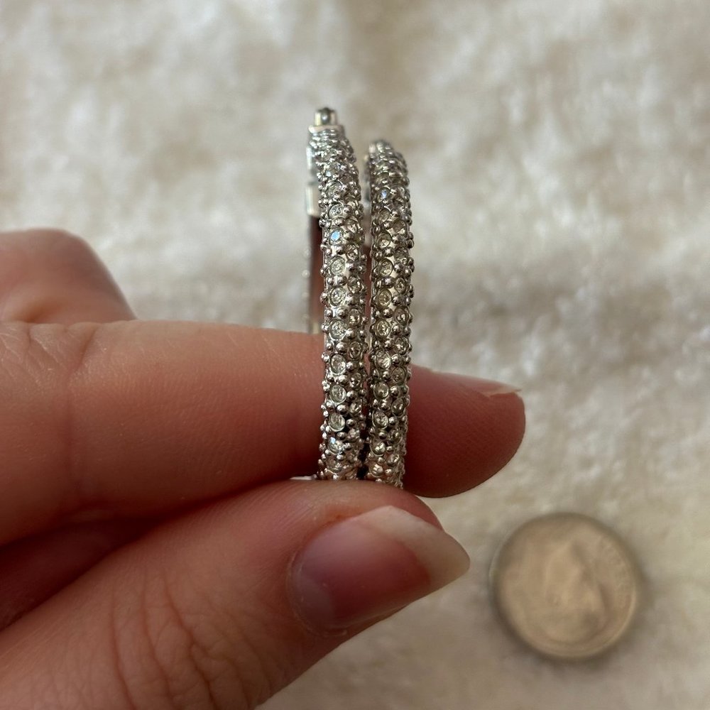 Textures Silver Hoops